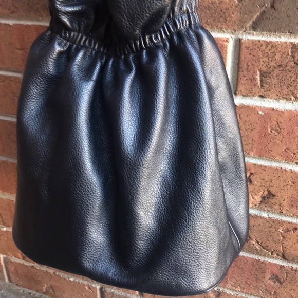 Zara Leather Bucket Bag Satchel Black - Picture 4 of 9